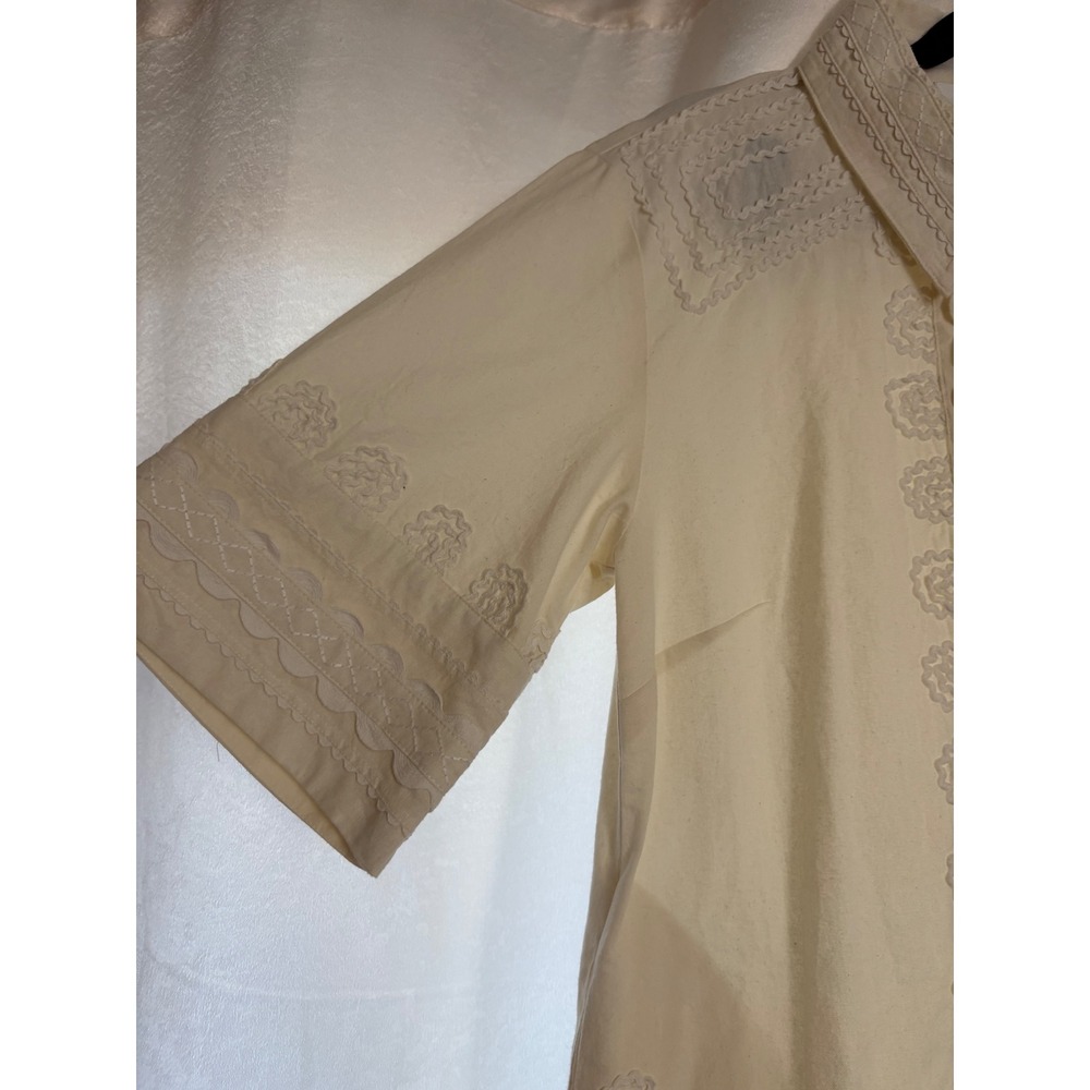 Sea New York Ryleigh Ric Rac Button Up Dress Embroidered Oversized Size XS - Picture 3 of 11